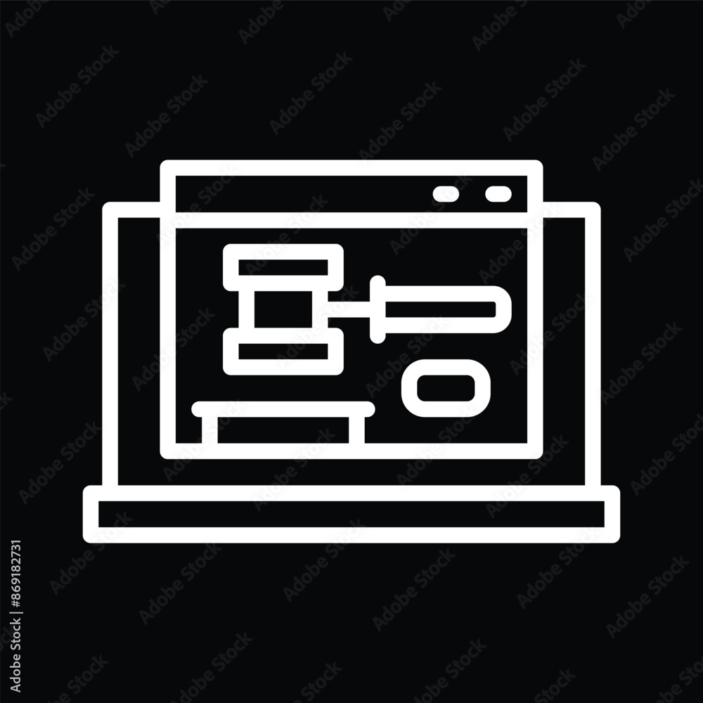 White Outline Chisel Icon