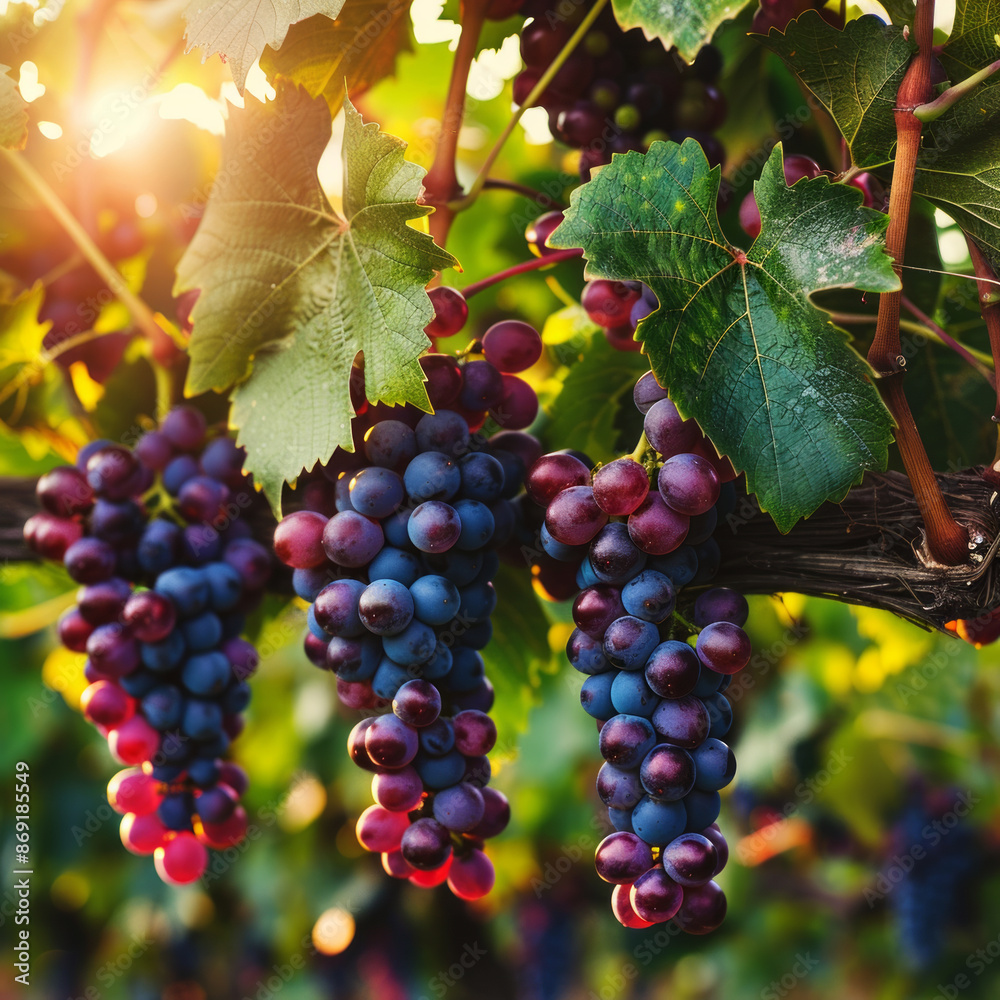 Fototapeta premium grapes on vine