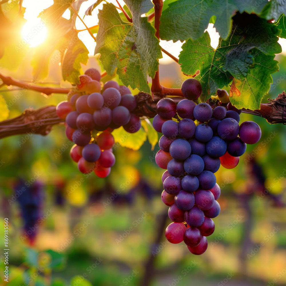 Naklejka premium grapes on vine