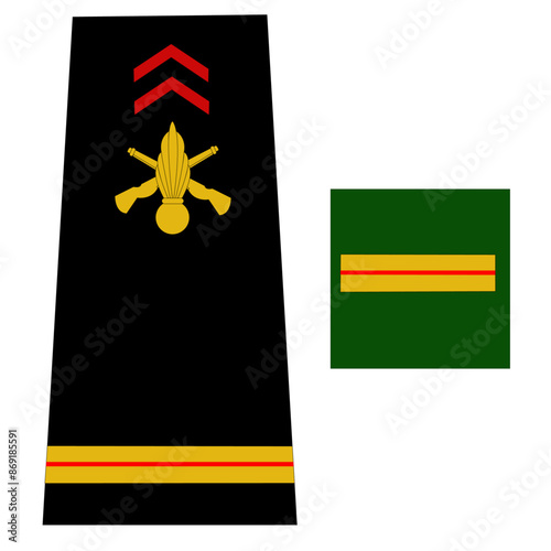 Galon de l'armée de terre française: Sous-officier supérieur. Adjudant-chef