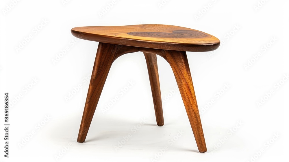 Fototapeta premium Modern End Table isolate on white background: Minimalist style, sleek lines, made from wood, glass, metal, or acrylic for contemporary living room elegance. 