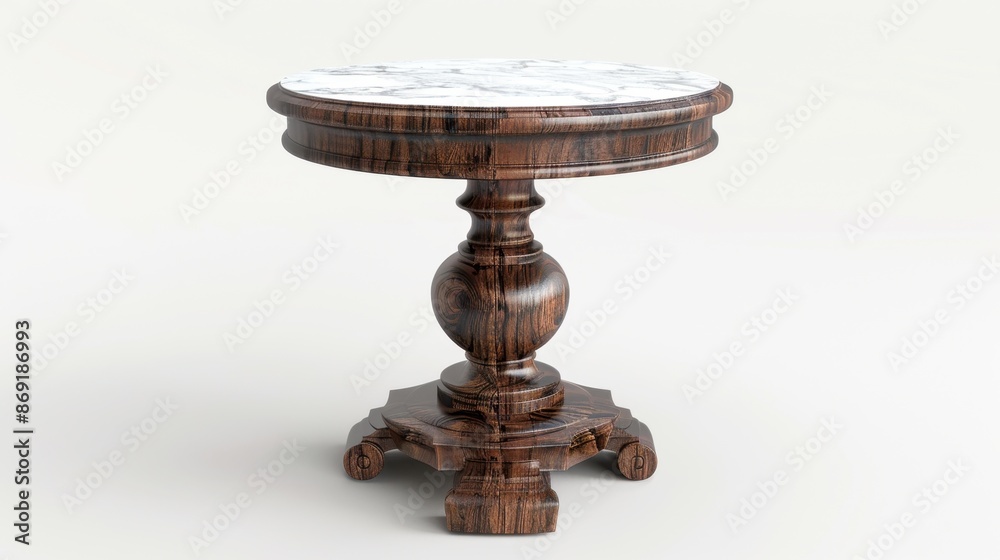 Marble Top End Table isolate on white background: Elegant marble top, paired with metal or wooden bases, offering luxury and style.
Marble Top End Table isolate on white background: Elegant marble top, paired with metal or wooden bases, offering luxury and style.