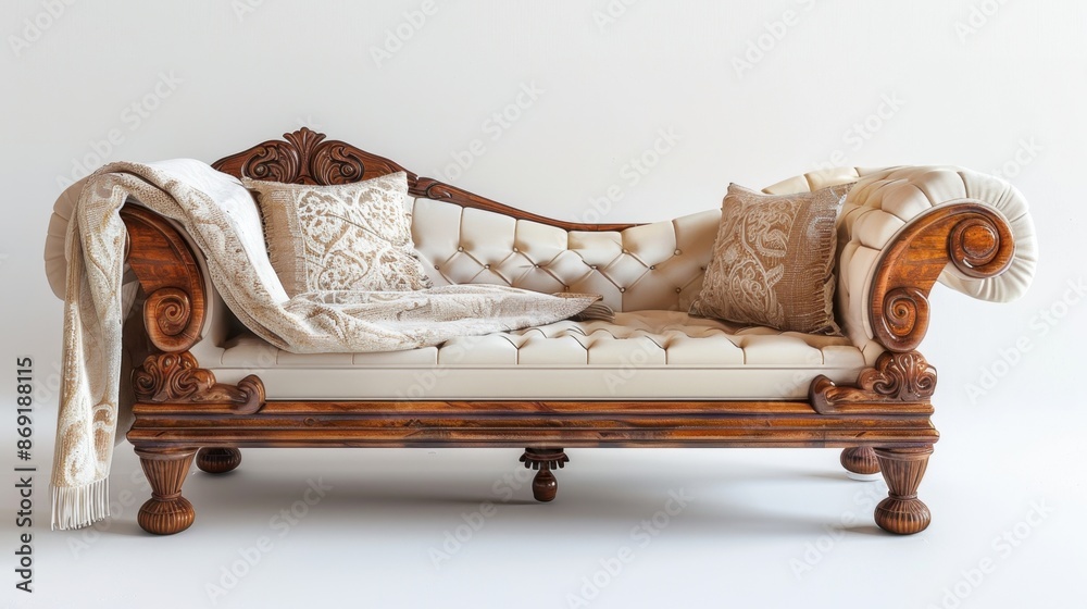 Daybed isolate on white background: Single bed with sofa capabilities, ideal for both sleeping and lounging.
Daybed isolate on white background: Single bed with sofa capabilities, ideal for both sleeping and lounging.