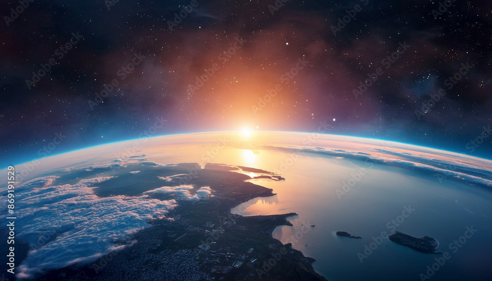 Obraz premium 宇宙 地球 earth Generative AI