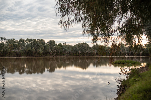 Warrego River in outback Australia photo