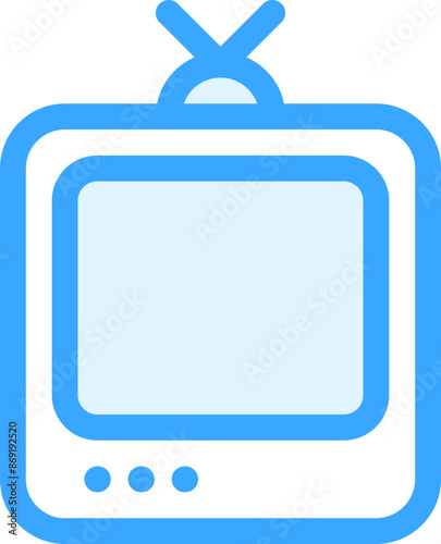 Television set two color icon