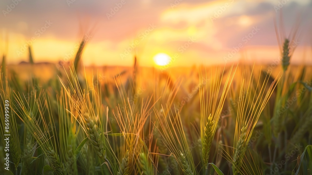 Golden Wheat Field at Sunset