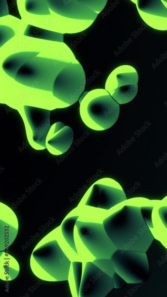 Abstract medical background with running blood cells, seamless loop ...