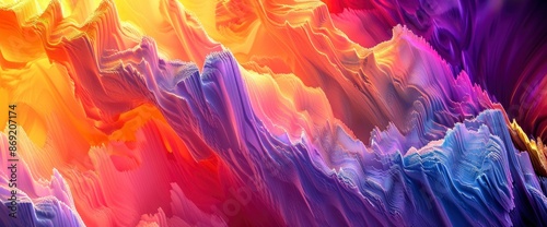 Wallpaper Mural Abstract Digital Patterns With Bright Colors , Wallpapers HD, Background Torontodigital.ca