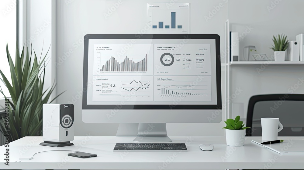 Minimalist Business Finance Dashboard with Sleek Data Visualizations and Clean Typography Minimalist Business Finance Dashboard with Sleek Data Visualizations and Clean Typography