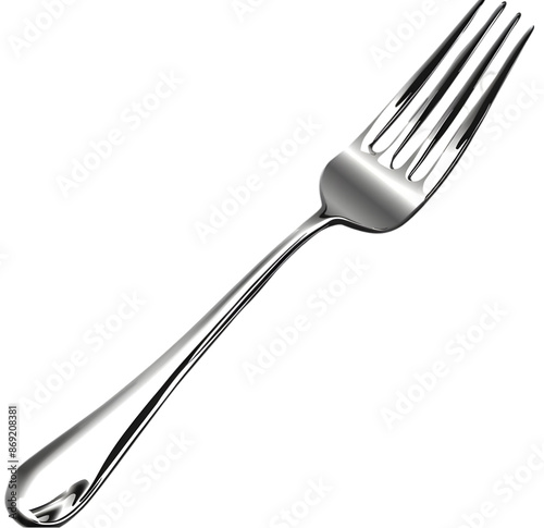 A fork isolated on Transparent background.  photo