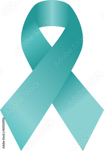 Teal Awareness Ribbon for Cervical Cancer