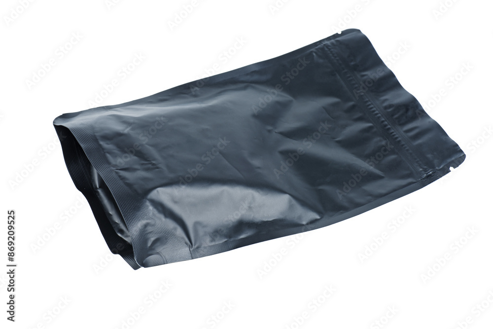 Black paper packet isolated on a white background Black paper packet isolated on a white background