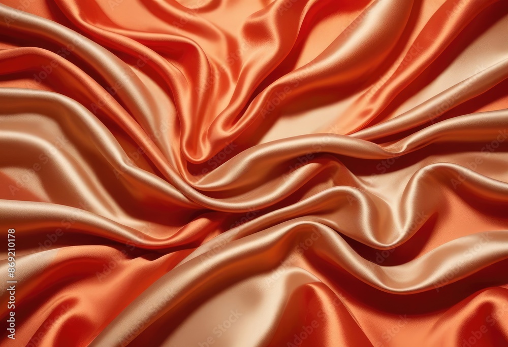 orange silk fabric background, view from above. Smooth elegant black silk or satin luxury cloth texture can use as abstract background with copy space, close-up orange silk fabric background, view from above. Smooth elegant black silk or satin luxury cloth texture can use as abstract background with copy space, close-up