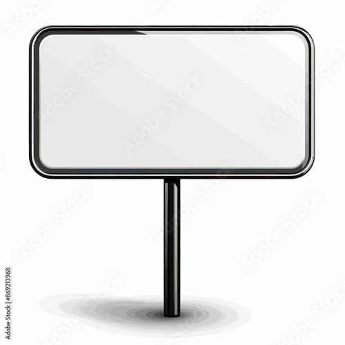 Black and white vector sign empty isolated on white background Generative Ai