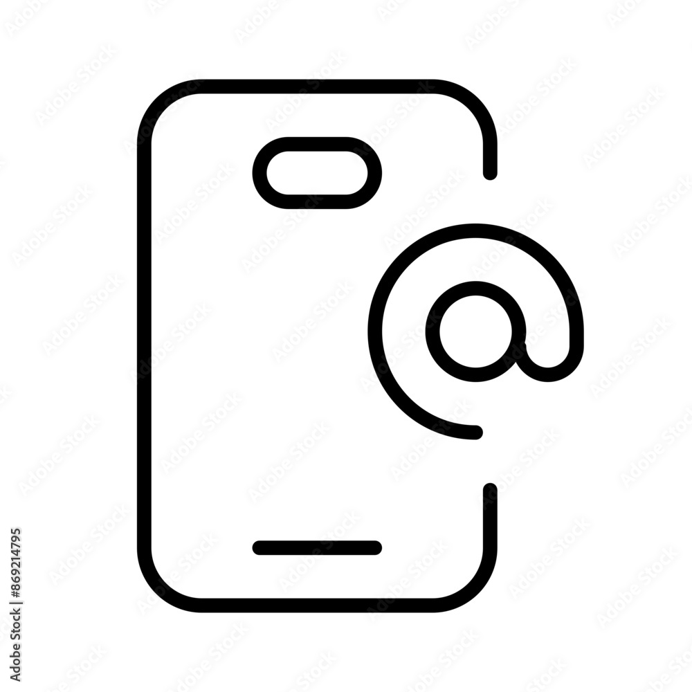 arroba icon with line style, perfect for user interface projects arroba icon with line style, perfect for user interface projects
