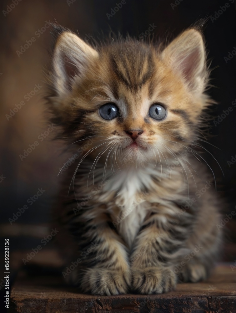 a kitten with blue eyes sitting a kitten with blue eyes sitting