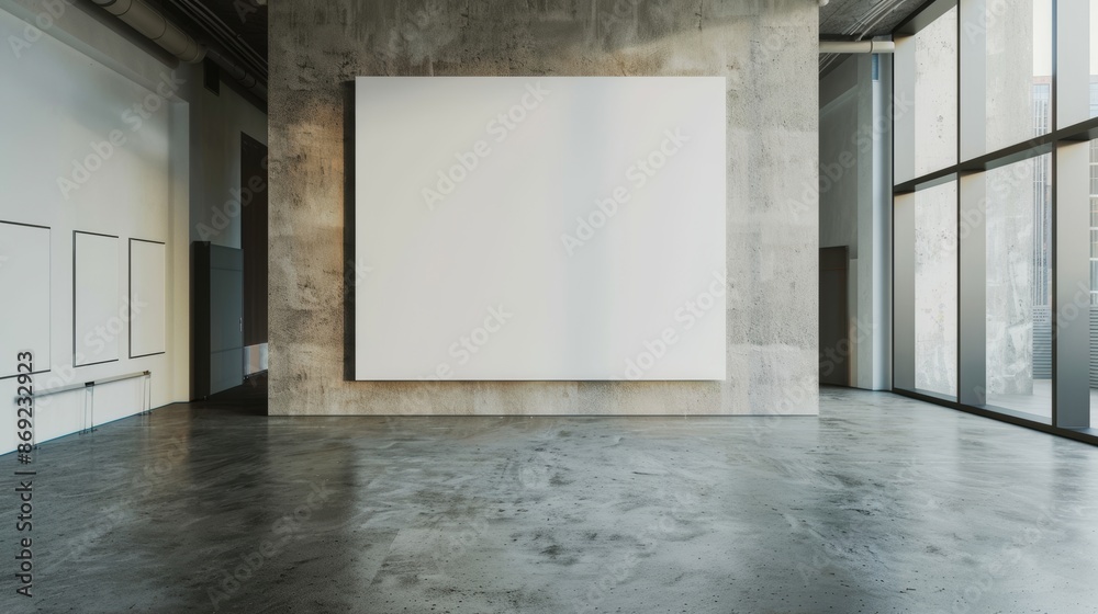 The empty mockup for the custom design sits on a gallery wall with a blank picture hanging on it The empty mockup for the custom design sits on a gallery wall with a blank picture hanging on it