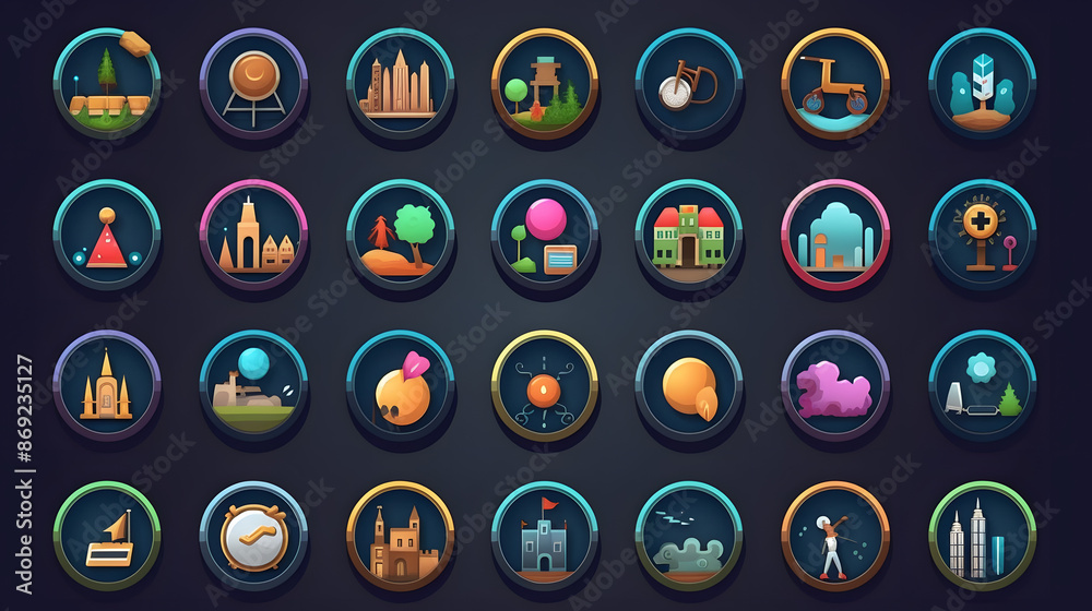 Icon Games illustration flat Vector Icon Games illustration flat Vector
