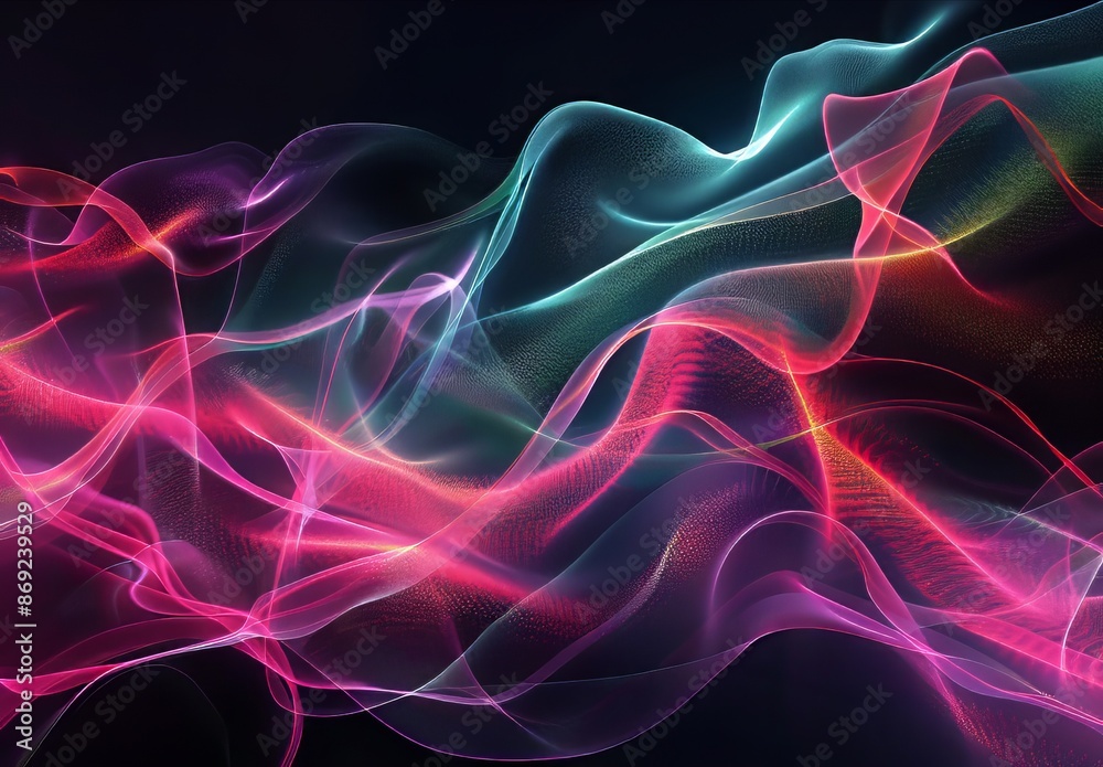 Neon Wave Light Illustration