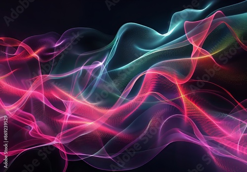 Neon Wave Light Illustration