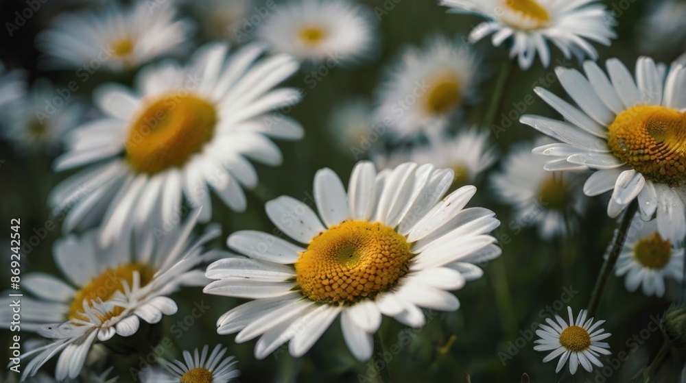 daisies are blooming in a field with a sun in the background daisies are blooming in a field with a sun in the background