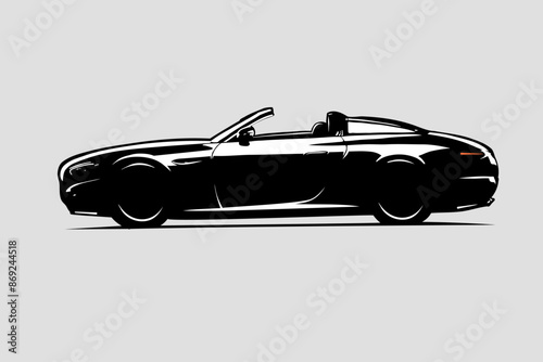 Hand drawn car outline vector image. Vehicle art.
