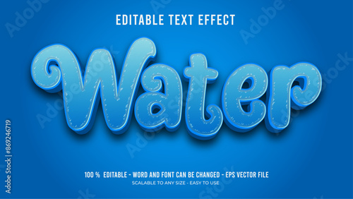 water editable text effect