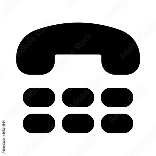 dialpad icon with glyph style, perfect for user interface projects photo