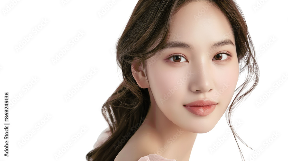 A close-up portrait of a young woman with long brown hair, looking directly at the camera with a soft smile. Her skin is smooth and flawless, and her eyes are warm and inviting. A close-up portrait of a young woman with long brown hair, looking directly at the camera with a soft smile. Her skin is smooth and flawless, and her eyes are warm and inviting.