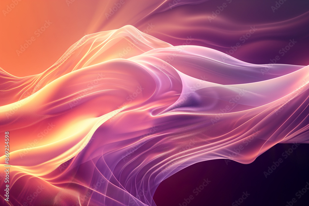Obraz premium A beautiful abstract wallpaper that captures the fluidity of motion with abstract lines and suggesting movement and energy by Playing with gradient colors and transparency to enhance the dynamic feel