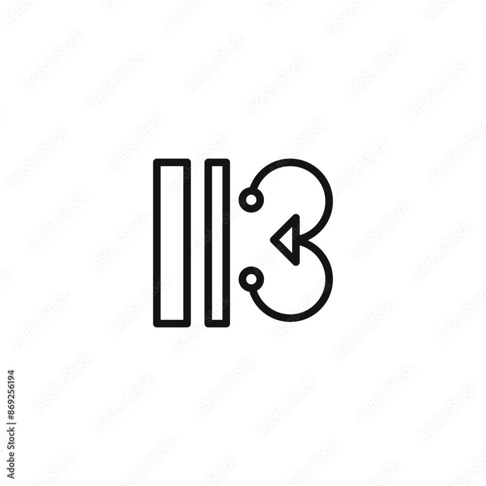 alto clef icon logo sign vector outline alto clef icon logo sign vector outline