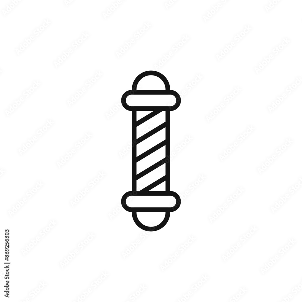 barber pole icon logo sign vector outline barber pole icon logo sign vector outline