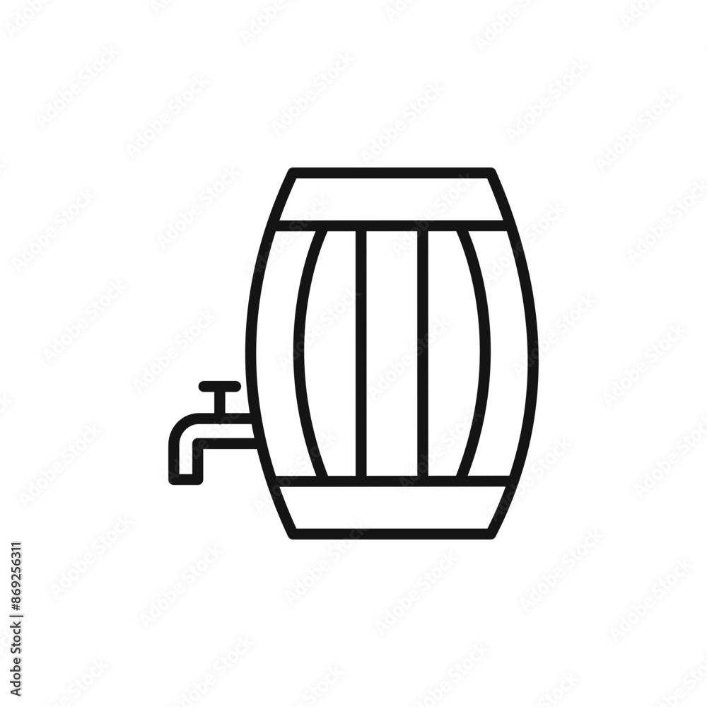 Barrel of beer icon logo sign vector outline Barrel of beer icon logo sign vector outline