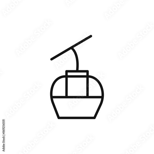 cableway funicular icon logo sign vector outline