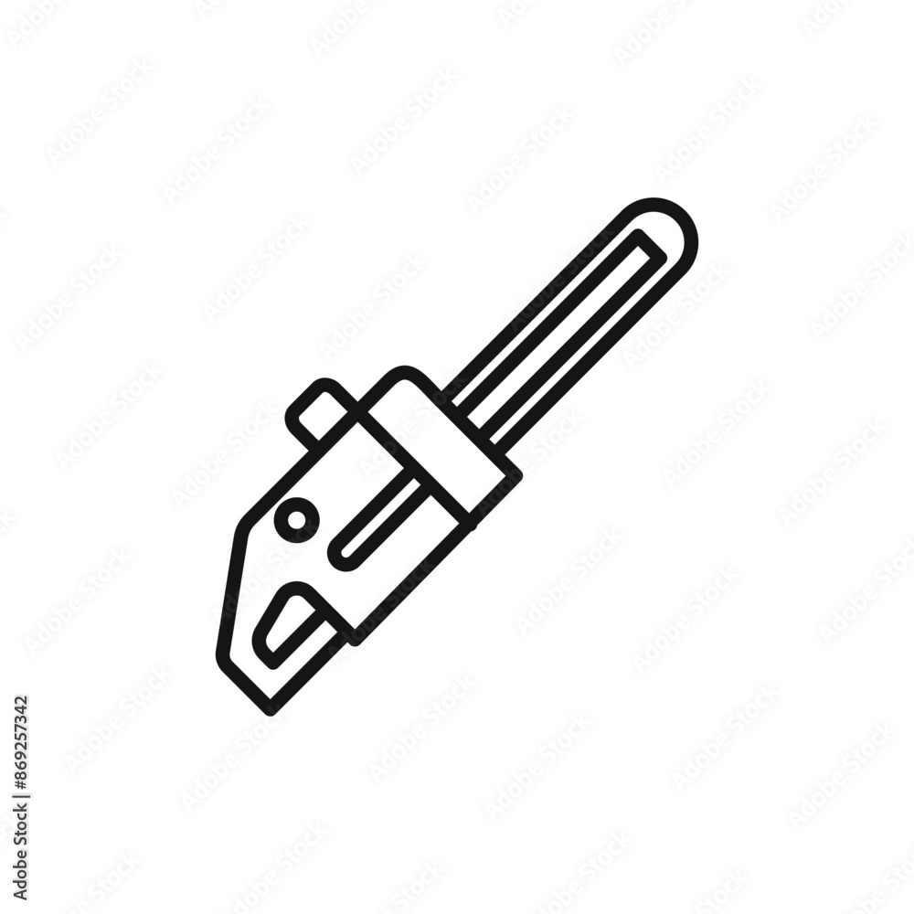 Chainsaw icon logo sign vector outline Chainsaw icon logo sign vector outline
