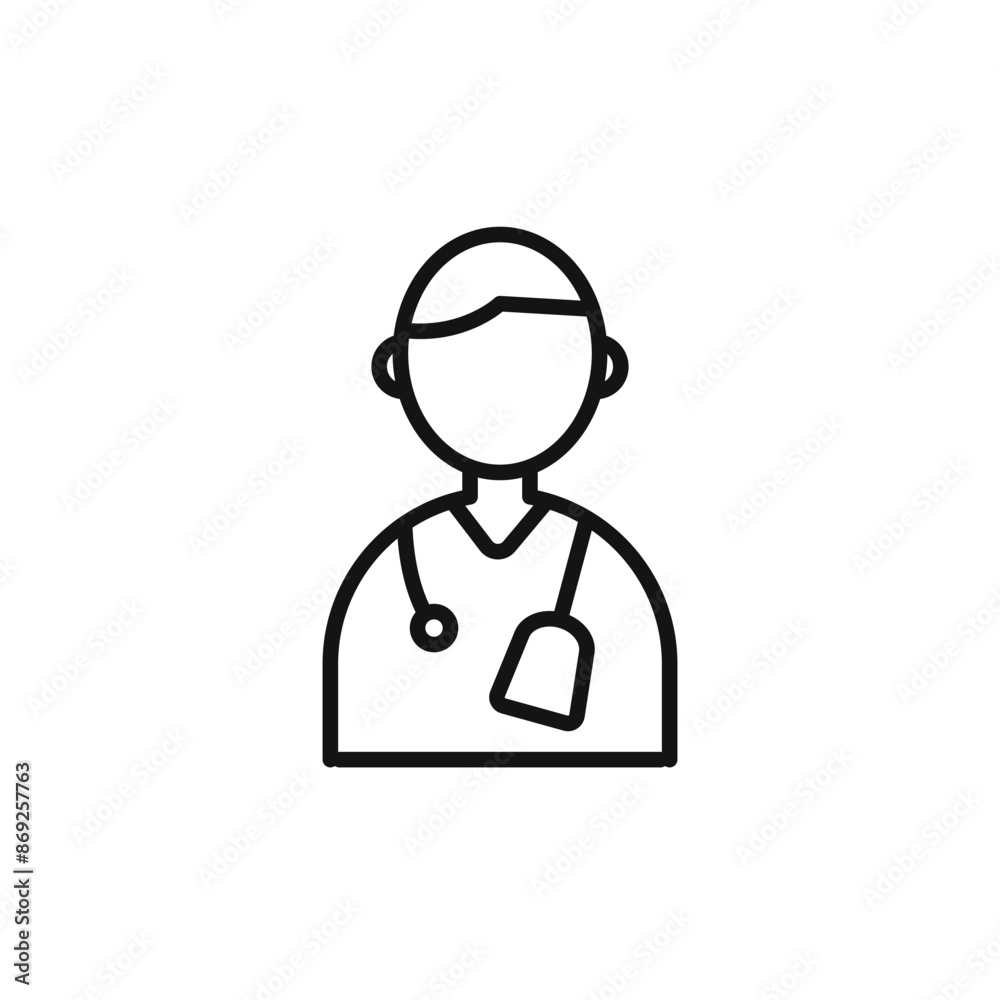 Doctor icon logo sign vector outline Doctor icon logo sign vector outline