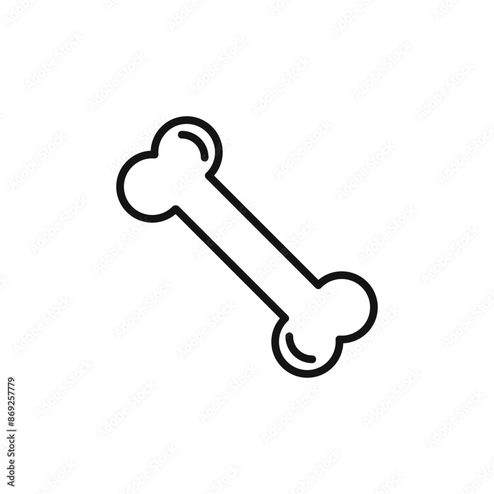 Dog bone icon logo sign vector outline Dog bone icon logo sign vector outline