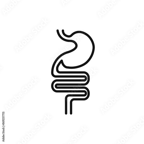 Digestive system icon logo sign vector outline