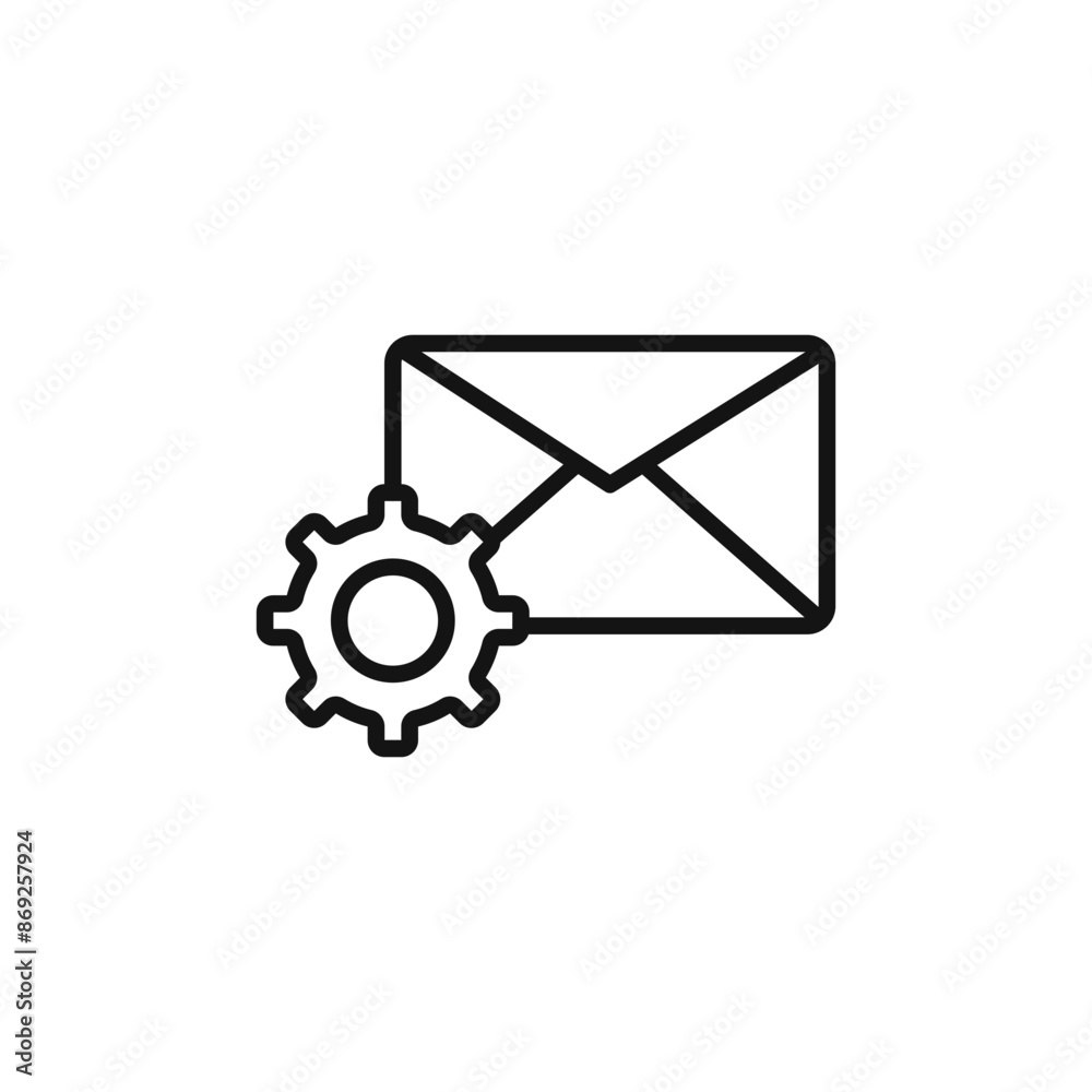 Email settings icon logo sign vector outline Email settings icon logo sign vector outline