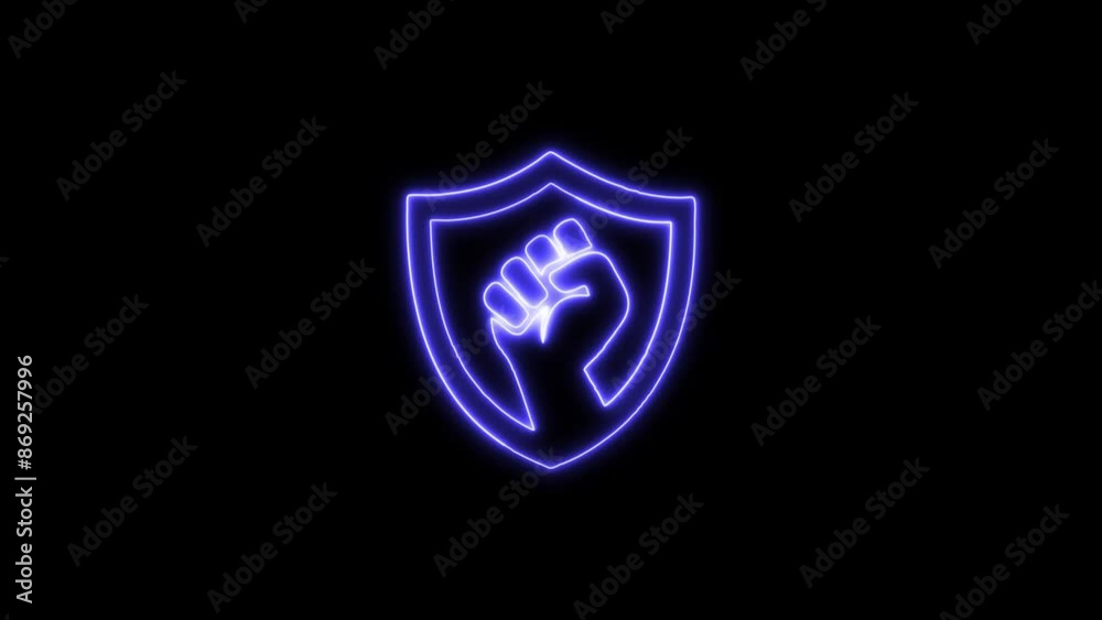 Glowing Neon Durable Icon - Animated Linear Symbol, Isolated on Black, 4K Ultra HD Motion Graphic Animation Glowing Neon Durable Icon - Animated Linear Symbol, Isolated on Black, 4K Ultra HD Motion Graphic Animation
