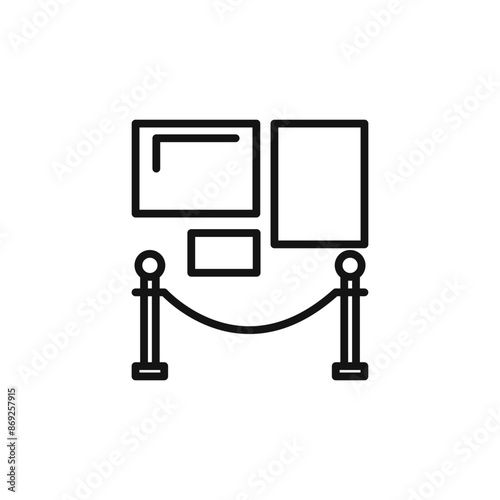 Exhibit icon logo sign vector outline
