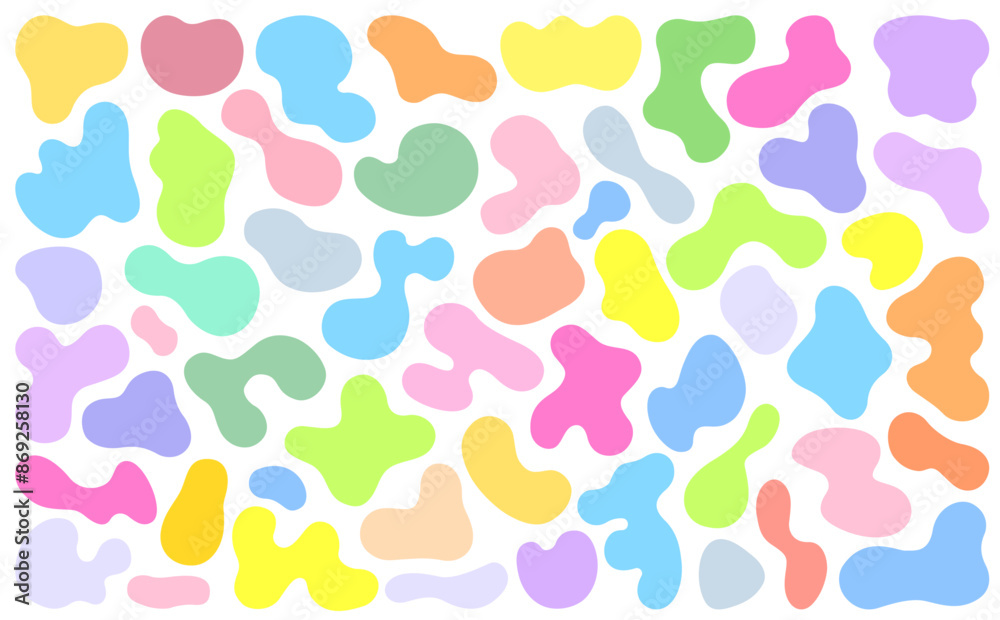 custom made wallpaper toronto digitalcolorful  shape set　流体　有機的　円　楕円　シェイプセット