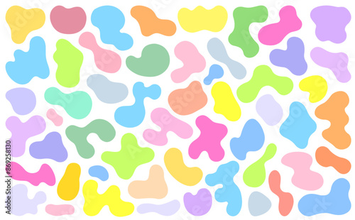 colorful  shape set　流体　有機的　円　楕円　シェイプセット