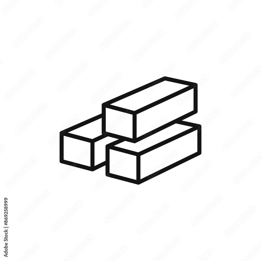 Obraz premium gold bars icon logo sign vector outline