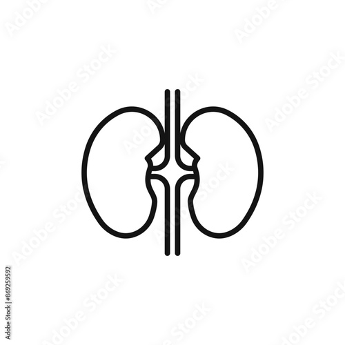 kidney icon logo sign vector outline