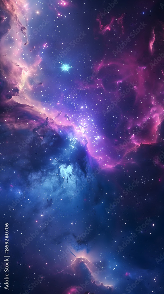 Obraz premium Abstract nebula background - Space galaxy design