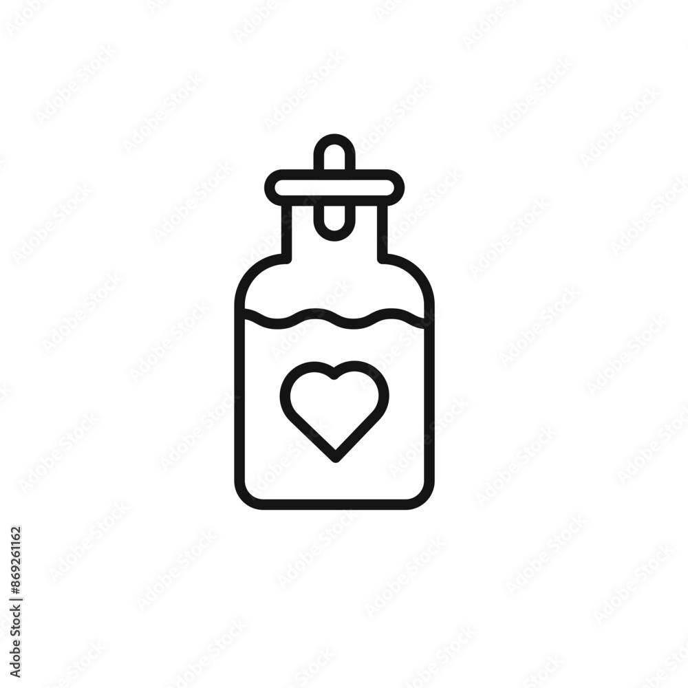 Love Elixir icon logo sign vector outline Love Elixir icon logo sign vector outline