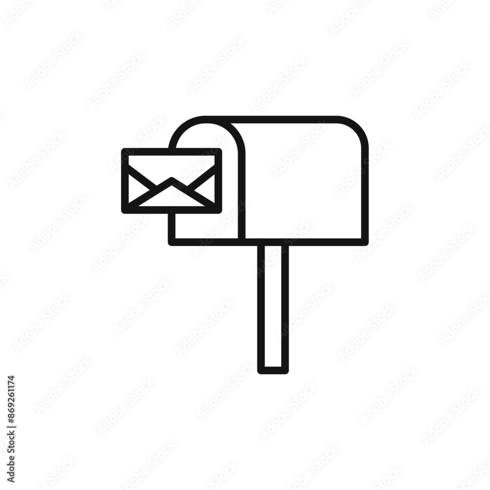 Mail or letter box icon logo sign vector outline Mail or letter box icon logo sign vector outline