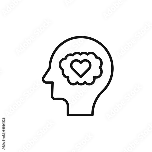 Mental Health icon logo sign vector outline